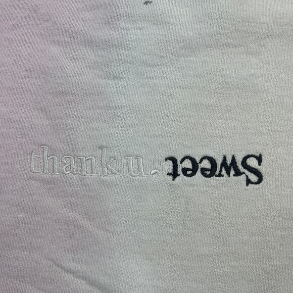 Ariana Grande Sweatshirt Small Cream Pink Sweetener World Tour Thank U Next - Picture 3 of 14